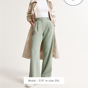 NWT Abercrombie & Fitch Sloane Tailored Pant 25L in Green